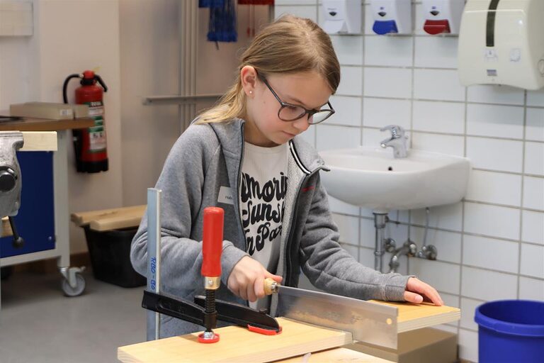 Girls' Day, Berufsorientierung, Schreiner, Vogelhaus, Insektenhotel, Nachwuchswerbung